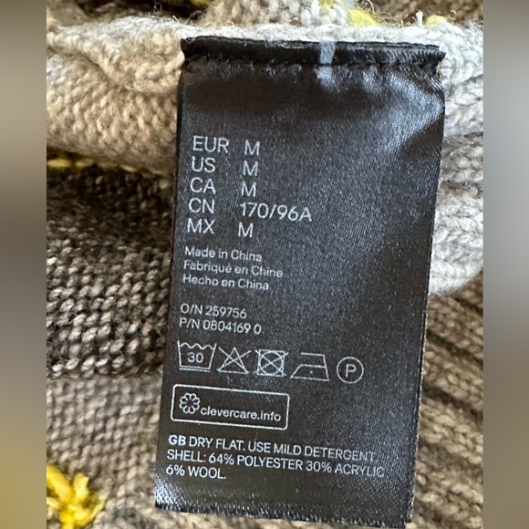 {Pringle Of Scotland X H&M} Argyle Ribbed Sweater - Sz M - Picture 8 of 12